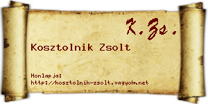Kosztolnik Zsolt névjegykártya