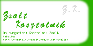 zsolt kosztolnik business card